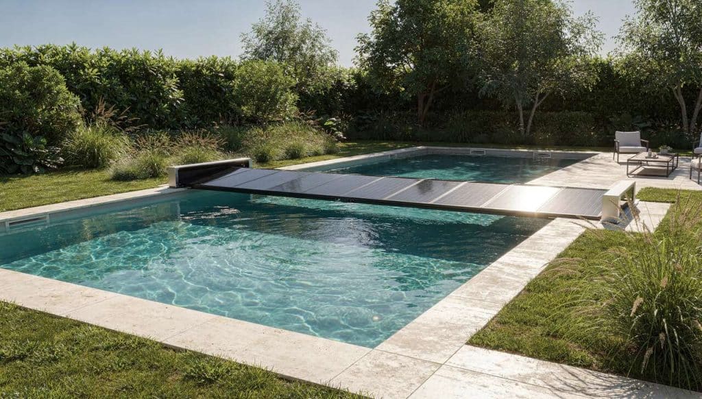Changement de couverture automatique solaire pour piscine