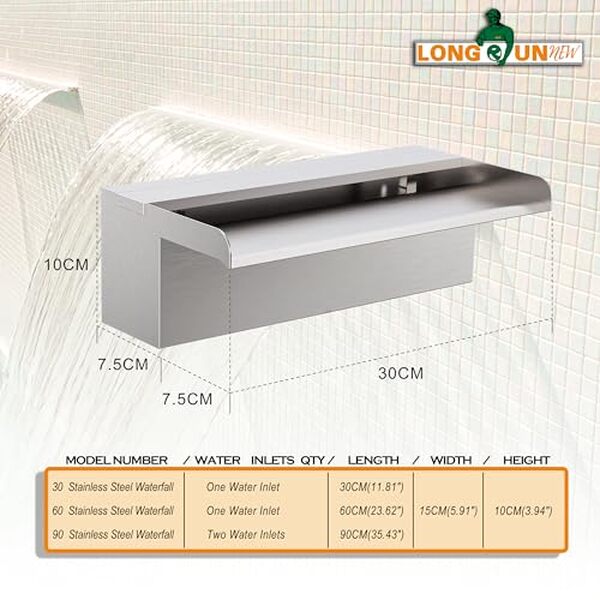 Découvrez la fontaine piscine Longrunnew et son métal raffiné : un alliage d'élégance et de robustesse pour embellir votre espace aquatique tout en optimisant le design de votre jardin.
