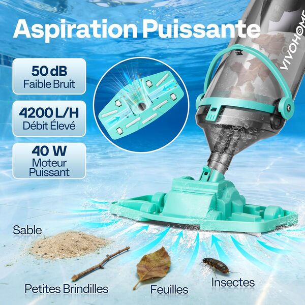 Découvrez l'efficacité de l'aspirateur de piscine vivohome 18, 5 gpm : notre analyse complète de sa puissance sans fil et de ses performances vous guide pour un nettoyage optimal de votre piscine