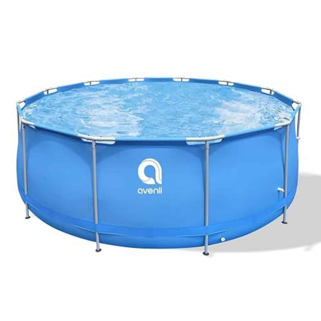 Test de la piscine ronde Avenli bleue : structure et détente