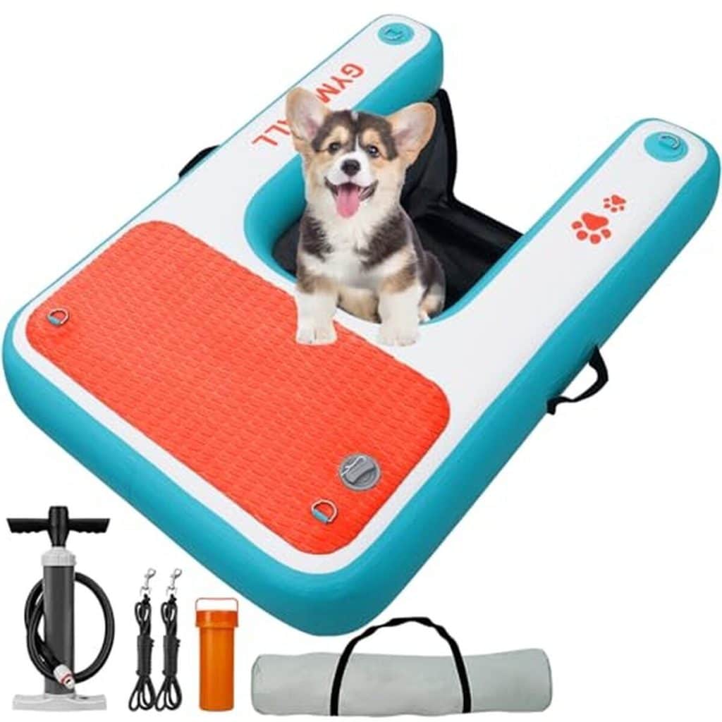 Test de la plateforme de quai gonflable pour chien GYMMALL