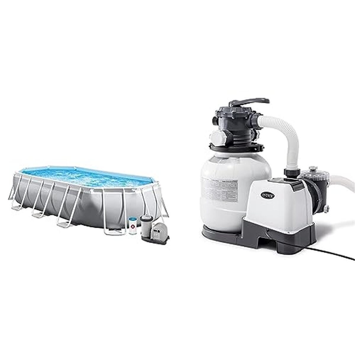 Test : piscine Intex Prism Frame ovale et filtre à sable SX2100