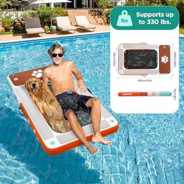 Découvrez notre avis sur le flotteur pour chien FBSPORT : plateforme anti-dérapante pour des baignades sécurisées et amusantes avec votre compagnon à quatre pattes