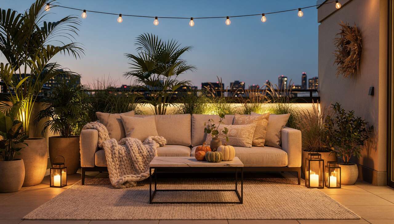 Créer un coin détente chic sur la terrasse en toute saison