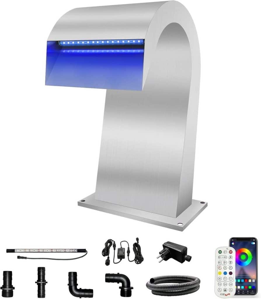Test : cascade à LED LONGRUN pour piscine
