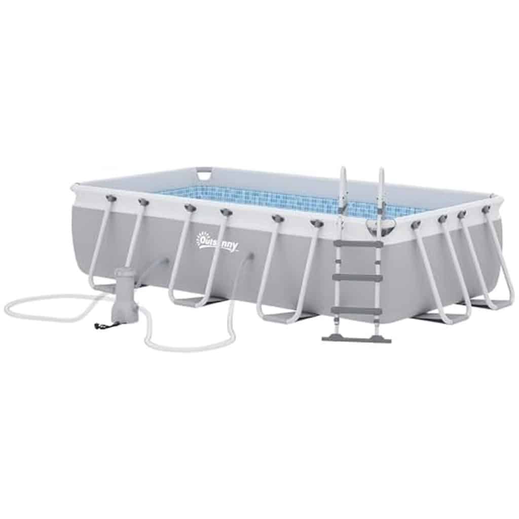 Test de la piscine hors-sol Outsunny 425 x 230 cm en acier et PVC
