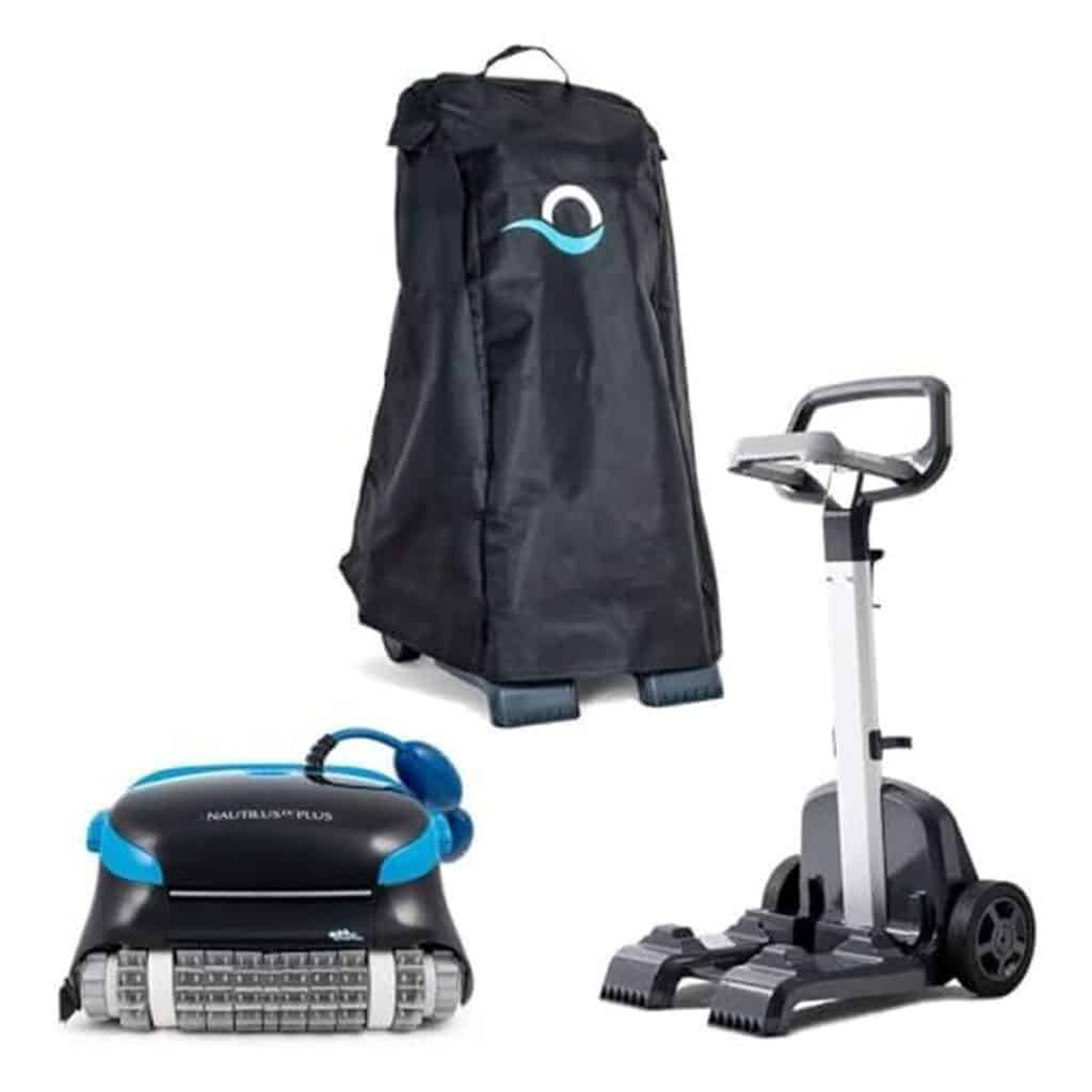 Test : dolphin Nautilus CC Plus, robot nettoyeur piscine 12 m avec caddy
