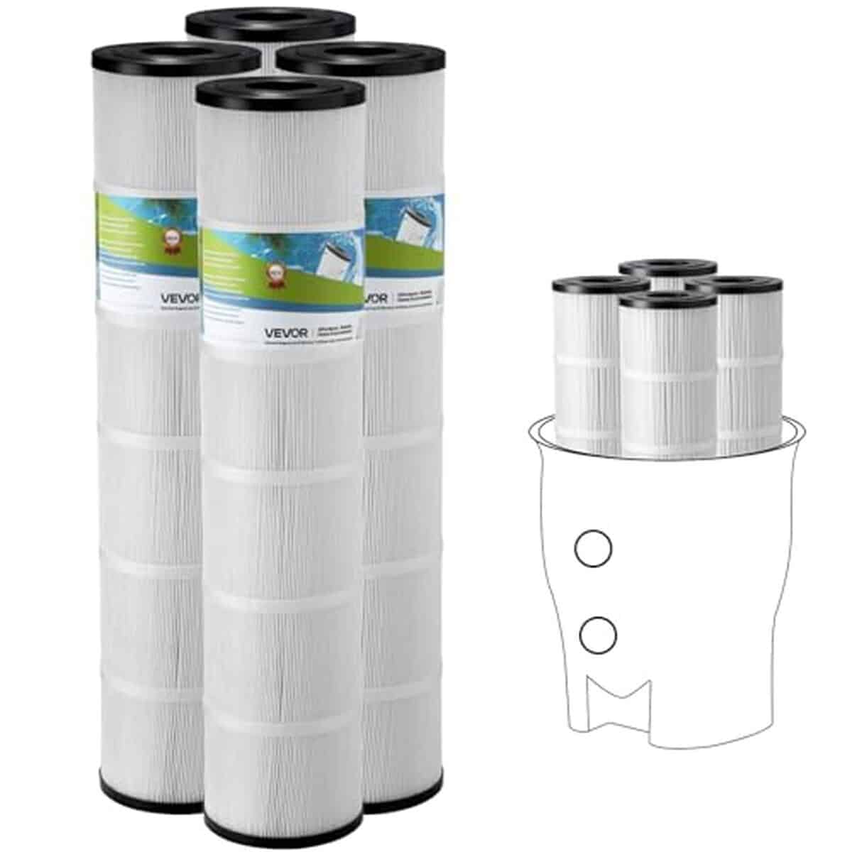 Test du filtre de piscine VEVOR : cartouches de 12 m² pour spas et piscines