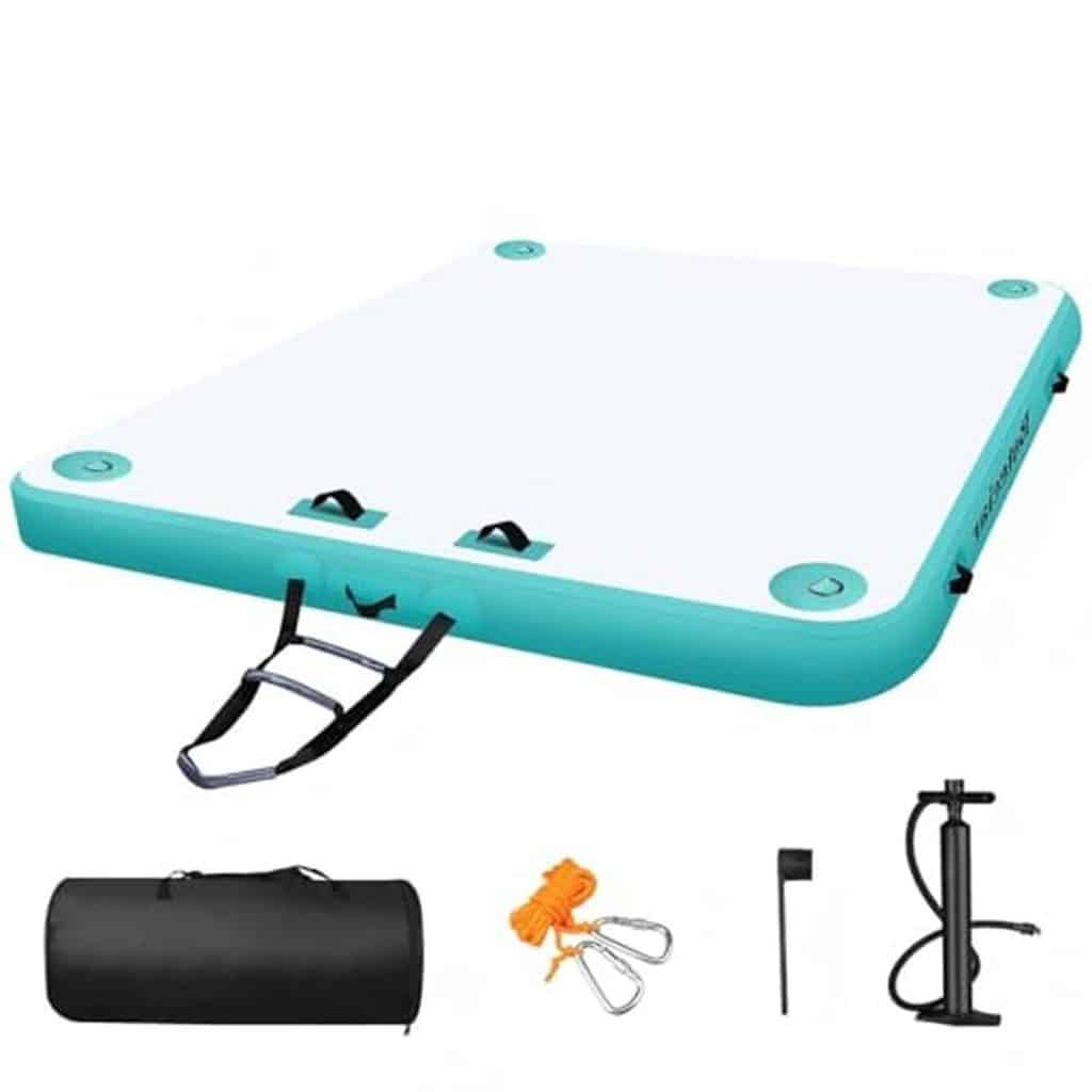 Test du quai flottant gonflable : plateforme portable pour 3-5 personnes