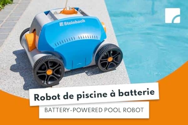 Découvrez l'aspirateur de fond sans fil Steinbach PoolRunner Battery+ avec 2h d'autonomie. Test complet, performances et avis sur cet équipement de nettoyage piscine innovant. 