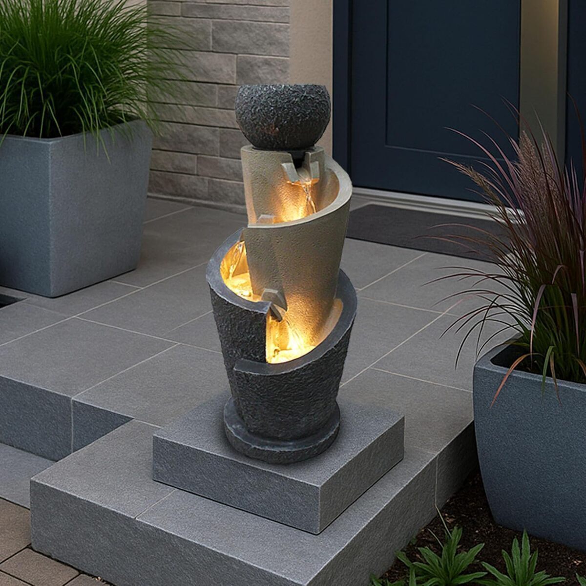 Avis : fontaine de jardin LED avec bassin décoratif