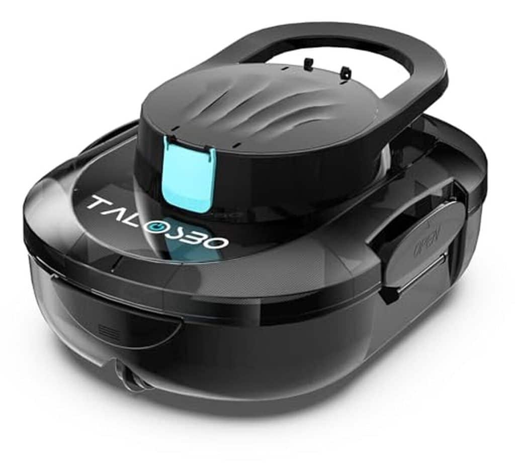 Test du robot piscine TALOSBO Pleco S1 : aspirateur compact et léger pour piscines hors sol