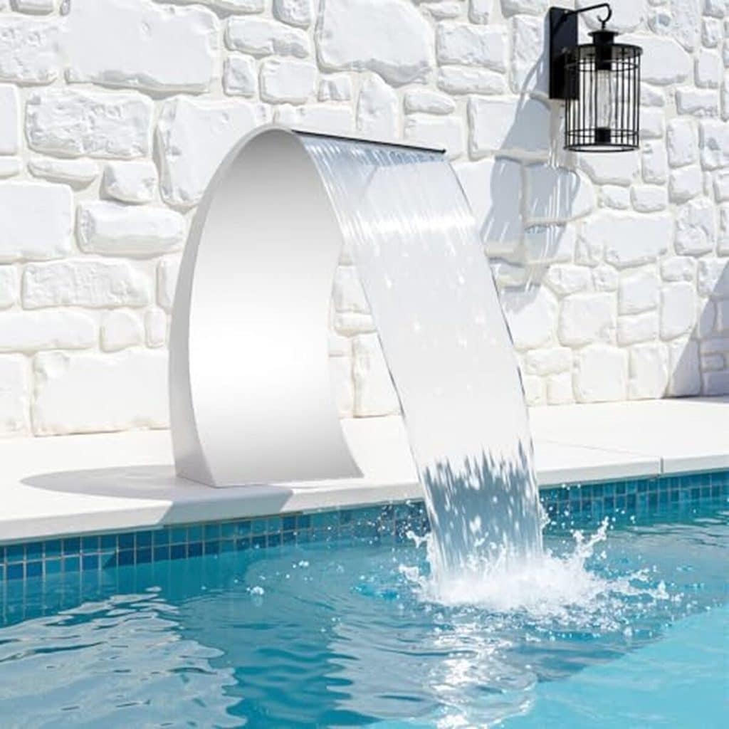 Test : fontaine piscine acier inoxydable 30x60 cm