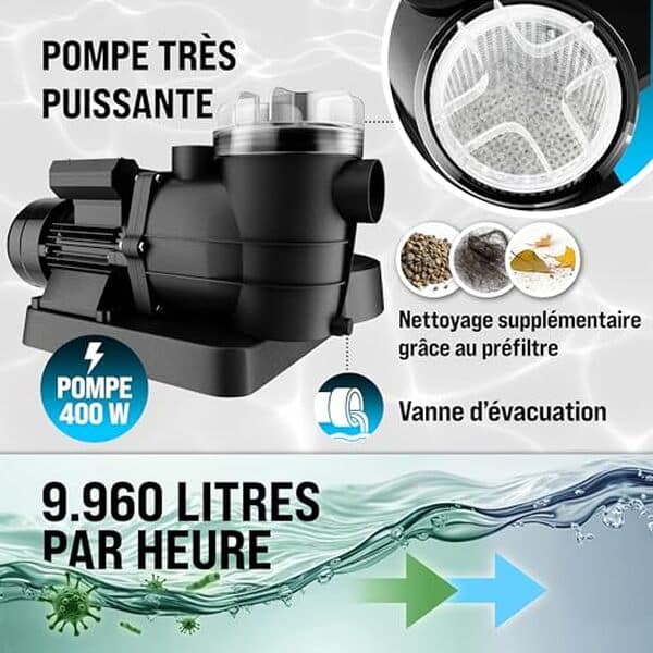 Découvrez notre test complet de la pompe piscine Monzana 400W avec filtre à sable. Performances, avantages et avis pour bien choisir votre pompe de filtration. 