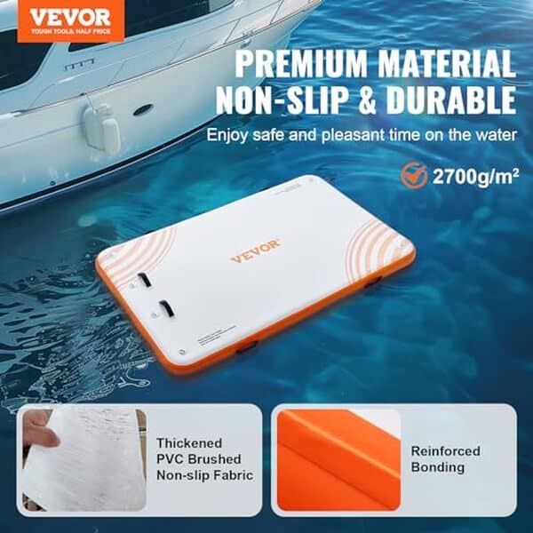 Découvrez notre test détaillé du quai flottant VEVOR portatif antidérapant de 2, 43 x 1, 52 m : performance, durabilité et praticité pour vos activités nautiques.
