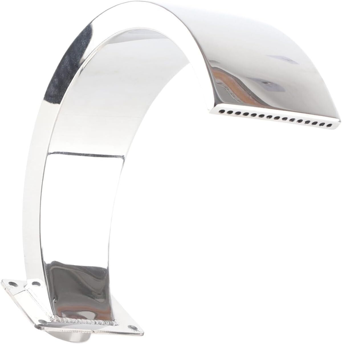 Test : piscine Fontaine acier inox design arc