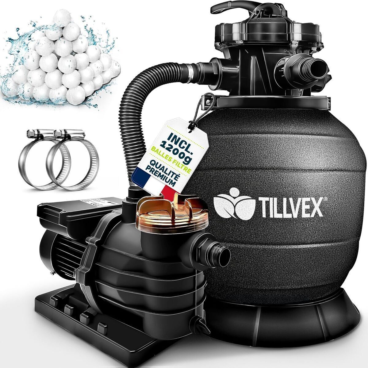 Test : système de filtre à sable tillvex 13 200L/h pour piscines