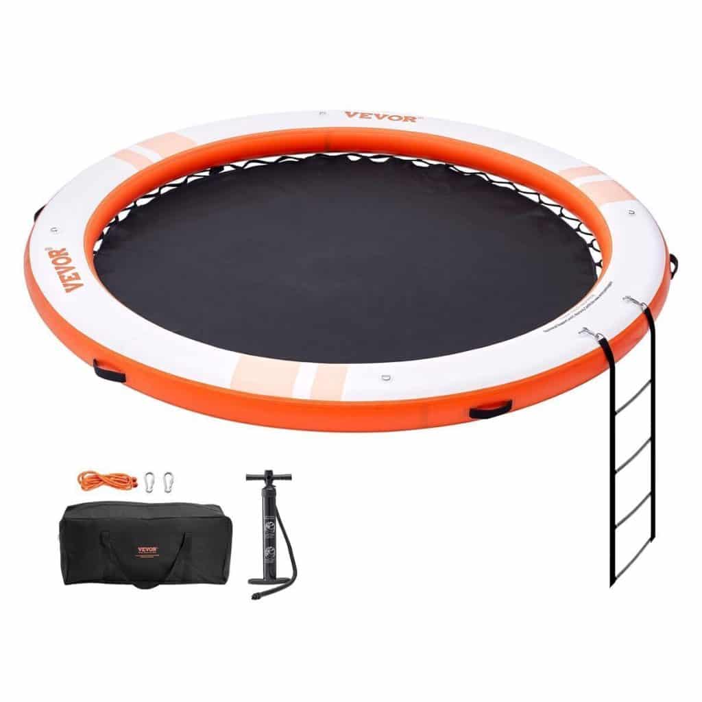 Test : vEVOR quai flottant gonflable ø 2, 43 m, détente piscine et plage