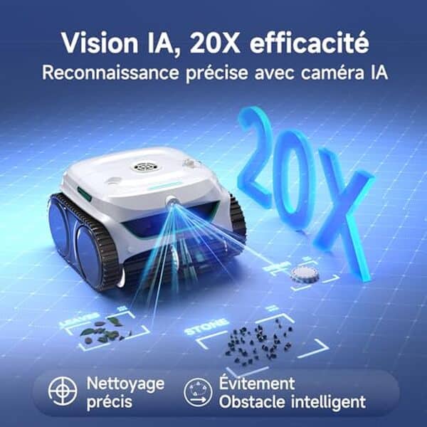 Découvrez notre test détaillé du WYBOT C2 Vision Plus : robot piscine autonome avec caméra IA, aspiration puissante et technologie sans fil pour un nettoyage optimal de votre piscine.