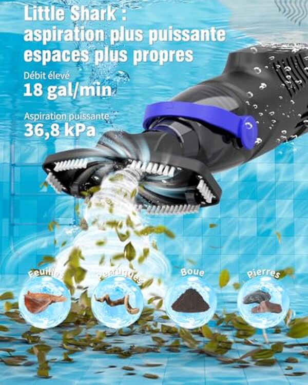 Découvrez notre test complet de l'aspirateur de piscine Little Shark 60 W. Un appareil compact et léger idéal pour nettoyer votre piscine efficacement. Avis et caractéristiques détaillées. 