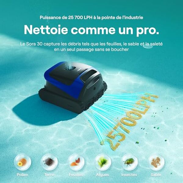 Découvrez notre test complet du robot de piscine Beatbot Sora 30 : nettoyage autonome sans fil, technologie 3-en-1 et efficacité maximale pour votre bassin.