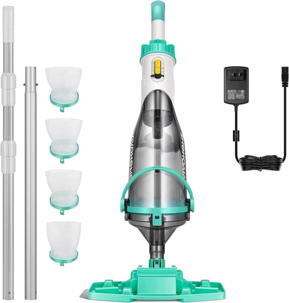 Test : aspirateur de piscine VIVOHOME sans fil, avec poteaux télescopiques