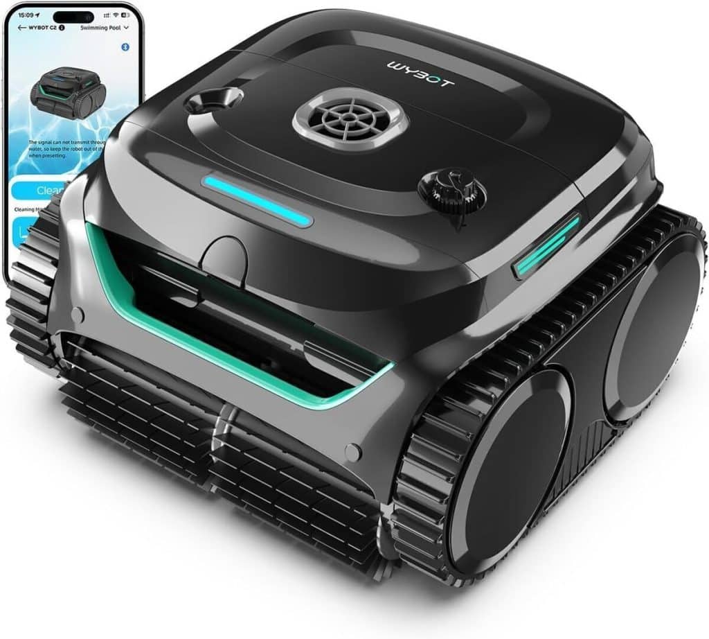 Test du wybot C2 : robot piscine sans fil à double filtration et aspiration puissante
