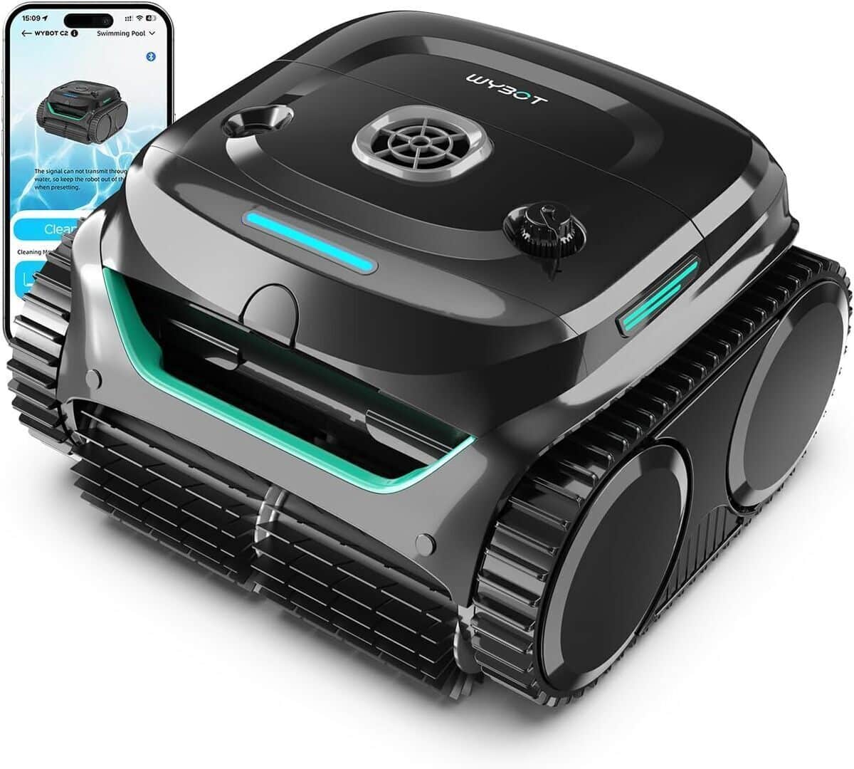 Test du wybot C2 : robot piscine sans fil à double filtration et aspiration puissante