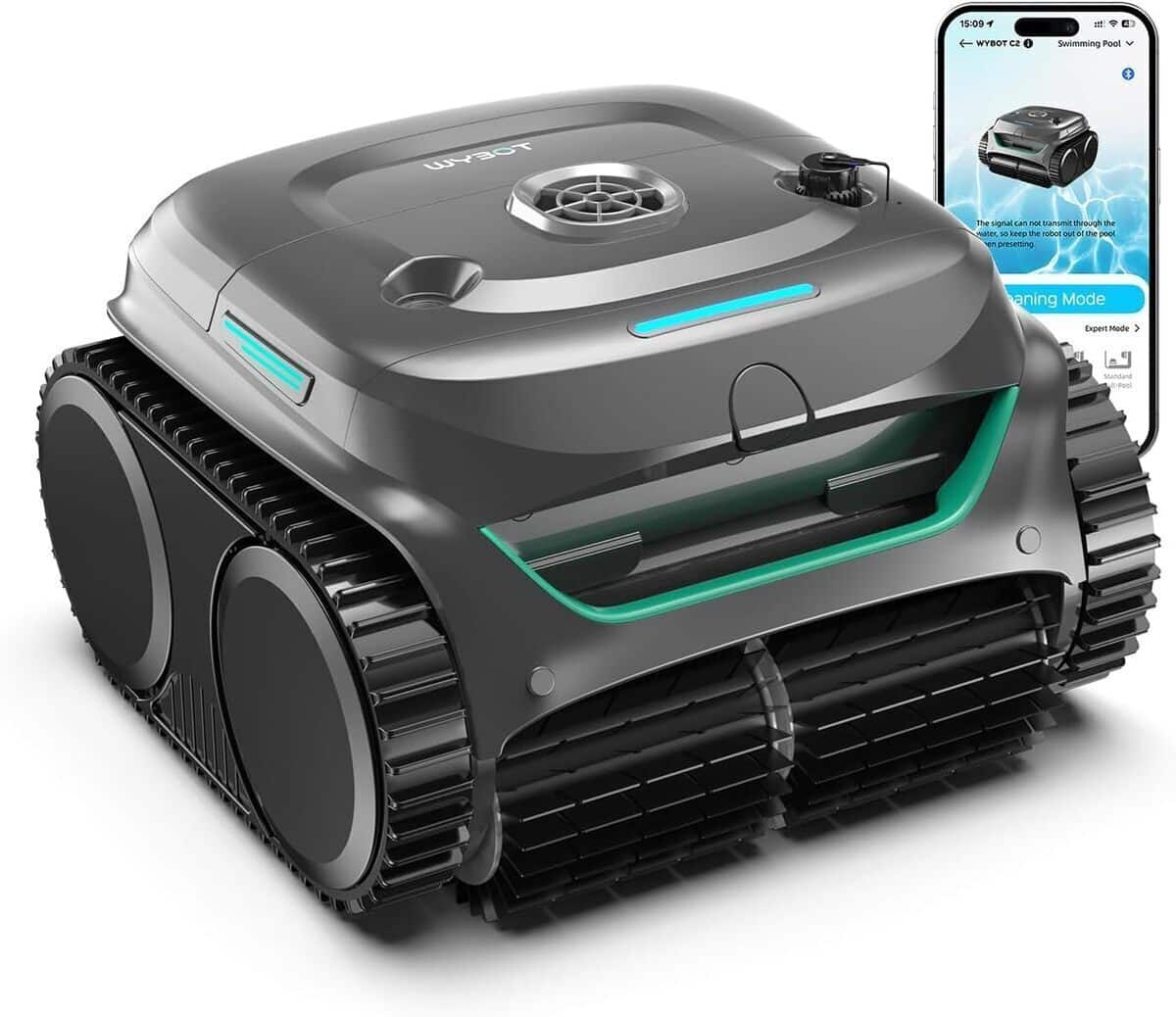 Test du WYBOT C2 : robot piscine sans fil, triple moteur et double filtration